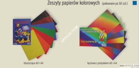 Zeszyt papierów kolorowych A4 kredowy CORMORAN *0024