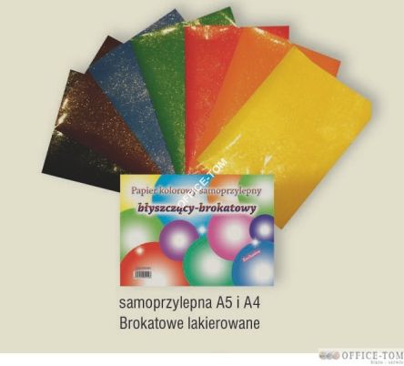 Papier kol.samoprzylepny A4 lakier.brokatowe CORMORAN *4503