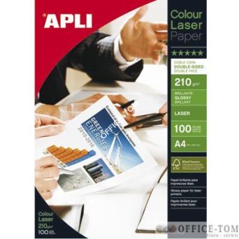 Papier Foto APLI A4 wysokokontrastowy dwustronny do laserówek 210g błyszczący (glossy)dwustronny