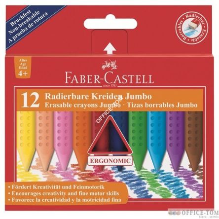 Kredki Grip jumbo trójkątne 12 kol. opakowanie kartonowe Faber-Castell