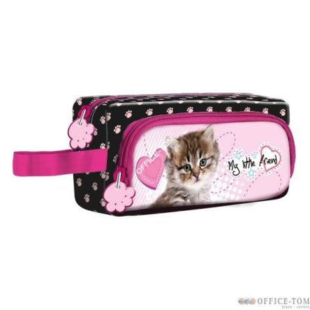 Piórnik  saszetka dwukomorowa  - KOT - MY LITTLE FRIEND  ST.MAJEWSKI