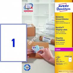 Etykiety AVERY ZWECKFORM wysyłkowe białe A4, 100 ark./op., 199,6 x 289,1 mm, białe