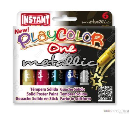 Farby w sztyfcie Playcolor one metallic pudełko 6 kolorów