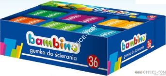 Gumki do ścierania BAMBINO (36 szt display)ST.MAJEWSKI