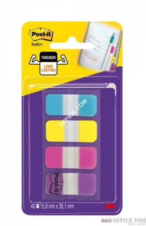 Zakładki indeksujące Post-it® silne 4 kolory (morskie/żółte/różowe/fioletowe)