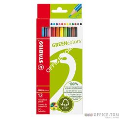 Kredki STABILO GREEN COLORS 12kolorów pudełko kartonowe 6019/2-121