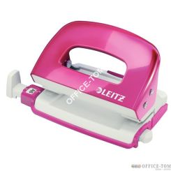 Dziurkacz Mini LEITZ WOW metalowy LEITZ, różowy metalik