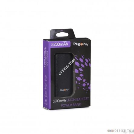 Power Bank PLUG & PLAY 5200MA 1xUSB czarny