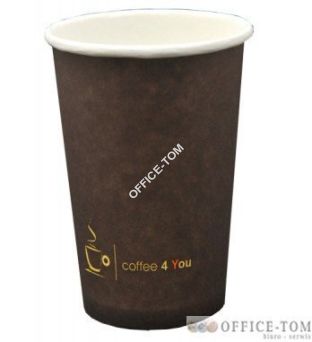 Kubek papierowy 180ml z nadrukiem COFFEE 4 YOU (100szt.)