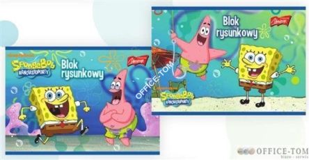 Blok rysunkowy A4, 20k. SPONGE BOB