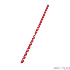 Grzbiety palstikowe LEITZ do bindowania   6 mm, czerwony