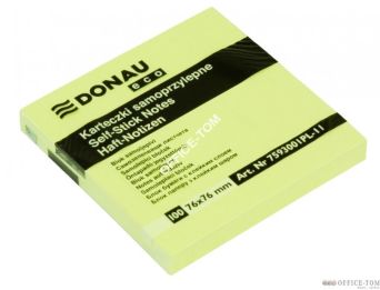 Bloczki samoprzylepne DONAU  76x76 Żółty 100k
