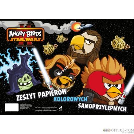 Zeszyt papierów kolorowych samoprzylepnych B4-, 8k. ANGRY BIRDS & STAR WARS II  Unipap