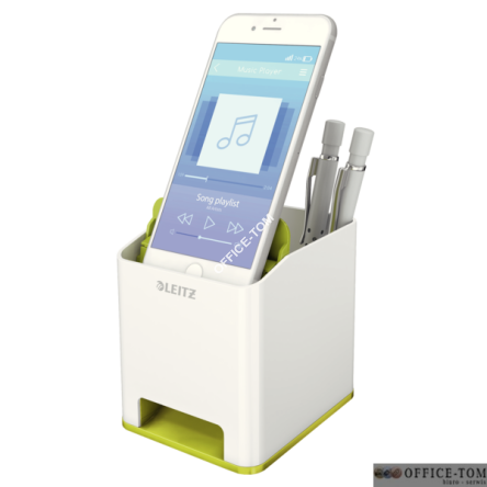 Kubek na długopisy LEITZ WOW ze wzmacniaczem dźwięku, zielony