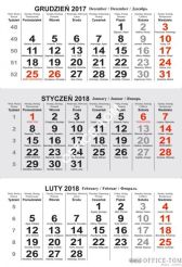 Kalendarz trojdzielny T1