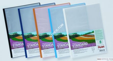 Skoroszyt PENTEL prezentacyjny standard 10 kieszeni w/biały