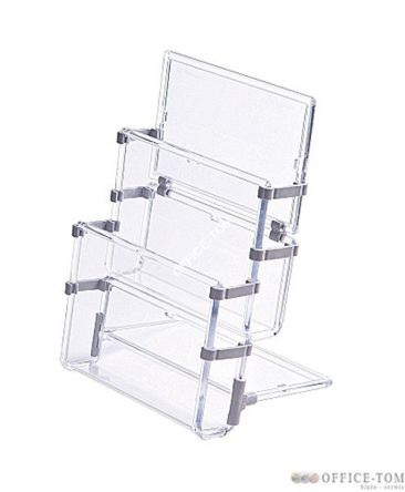 Stojak na ulotki A4 dwie kieszenie Panta Plast