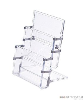 Stojak na ulotki A4 dwie kieszenie Panta Plast