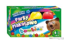 Farby plakatowe BAMBINO 6 kol. 20ml.