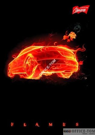 Zeszyt okładka laminowana A5, 60k., krata, FLAMES UNIPAP