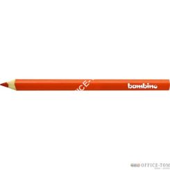 Kredki BAMBINO w oprawie drewnianej Trójkątne kolor pomarańczowy 12 szt 3622