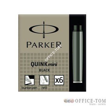 Naboje PARKER atramnetowe Mini (6 Szt.) Czarny