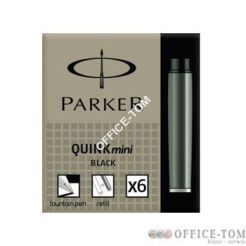 Naboje PARKER atramnetowe Mini (6 Szt.) Czarny