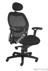 Fotel Ergoflex siatka czarny Nowy Styl