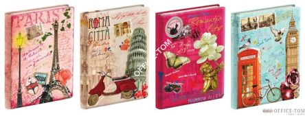 Notatnik ekskluzywny NARCISSUS 80k. Glam Cities 12x17 4 wzory