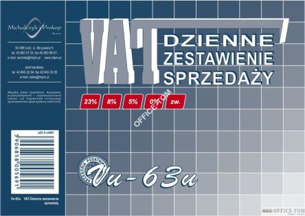Dzienne zestawienie sprzedaży, A-6 MICHALCZYK & PROKOP