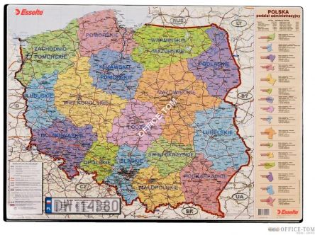 Podkładka na biurko z mapą Polski 500 x 650 mm ESSELTE