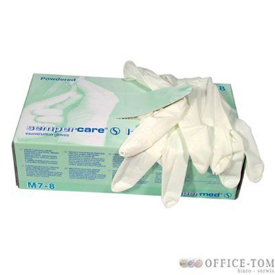 Rekawice LATEX (100szt) medium \'M\'