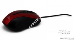 Mysz HORNET TITANUM ESPERANZA  optyczna USB czerwona TM103R 1,2m