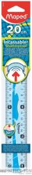 Linijka niełamliwa FLEX 20 CM, gumowy uchwyt (niebieskie i zielone) torebka (20) MAPED