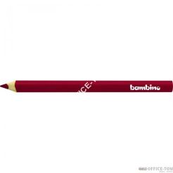 Kredki BAMBINO w oprawie drewnianej Trójkątne kolor czerwony 12 szt 3646