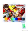 Kredki BAMBINO w opr.drew. 18 kol. + temperówka BAKUGAN St.Majewski - 3