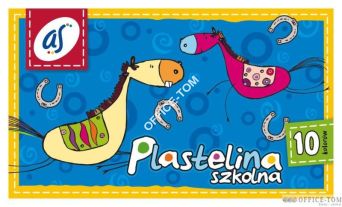 Plastelina szkolna\'AS\' 10kol. ASTRA