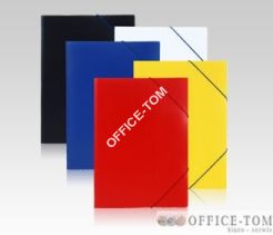 Teczka plastikowa z gumką szeroka TG-02 Biurfol Żółta