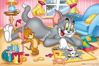 Puzzle Tom i Jerry Malowanki 60 elementów TREFL 17159