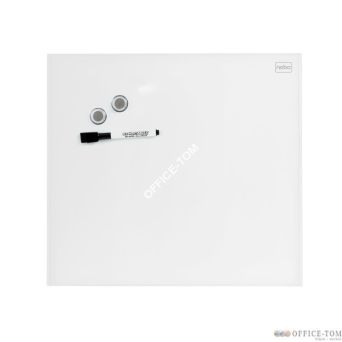 Tablica szklana Nobo Diamond Glass biała 450x450