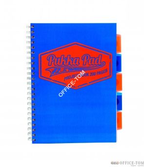 Project Book Neon A4 kratka Niebieski PUKKA