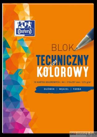 Blok techniczny OXFORD A4 10k 225G KOLOR