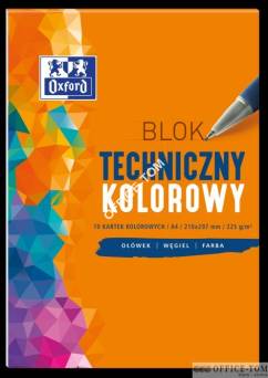 Blok techniczny OXFORD A4 10k 225G KOLOR