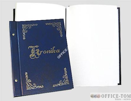 Kronika   255x345 pionowa(nadruk złoty tłok) granat/MIX Warta