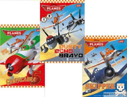 Zeszyt okładka laminowana A5, 16k., krata, PLANES DISNEY ST.MAJEWSKI