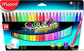 Flamastry trójkątne 24kol COLOR 845022 MAPED