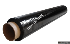 Folia stretch reczna czarna   2 1.25netto fol-str500/23/1.25c EMERSON