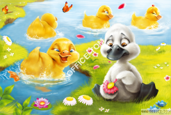 Puzzle Brzydkie Kaczątko - Puzzle Maxi 24 elementy TREFL 14128