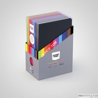 Notesik POCKET Notes mix kolorów: zielony/fuksja/żółty/turkusowy linia