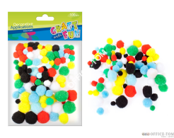 Ozdoba Dekoracyjna Pompon Kolor 100Szt CRAFT WITH FUN